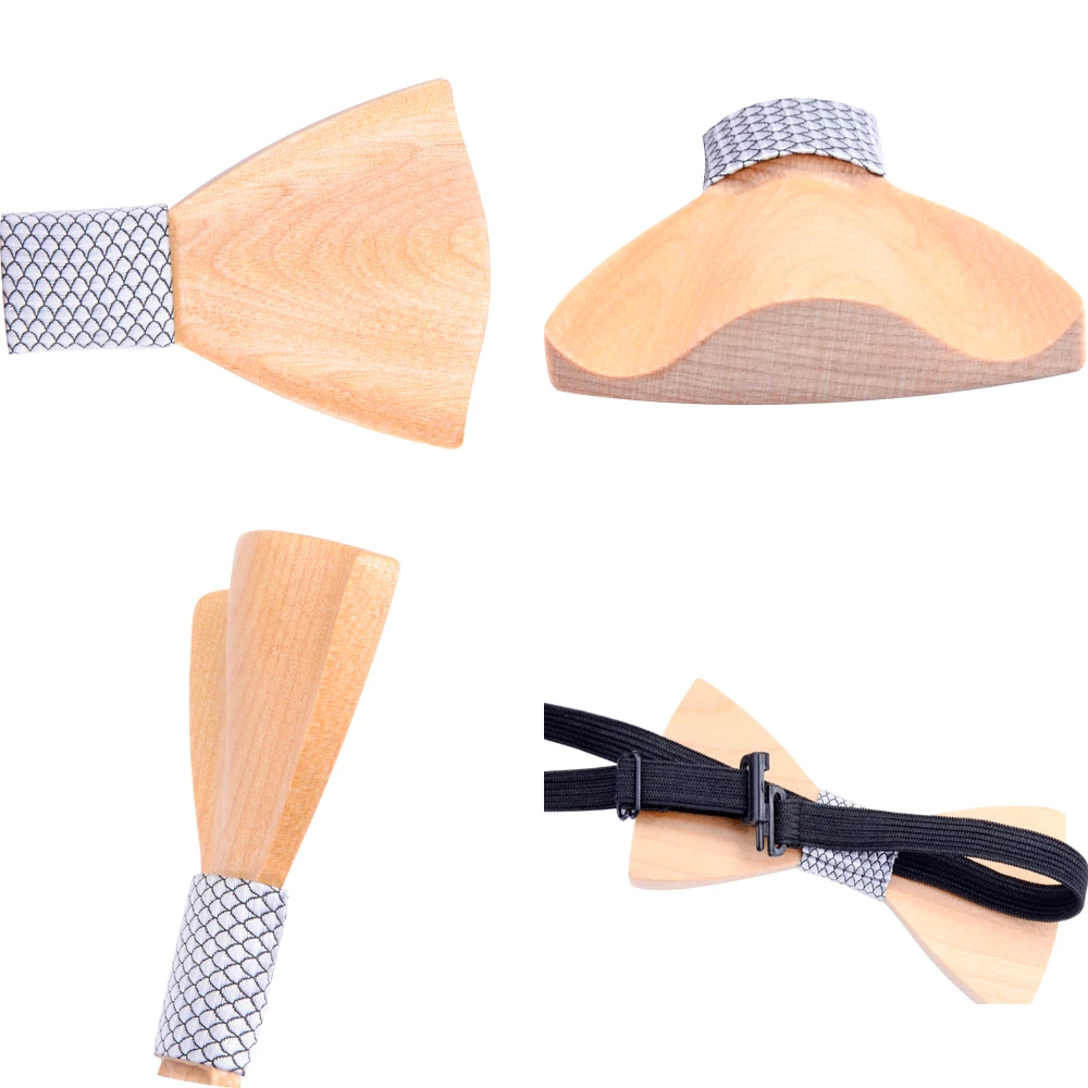 Новые 3D цветочные деревянные галстуки-бабочки для мужчин деревянная бабочка