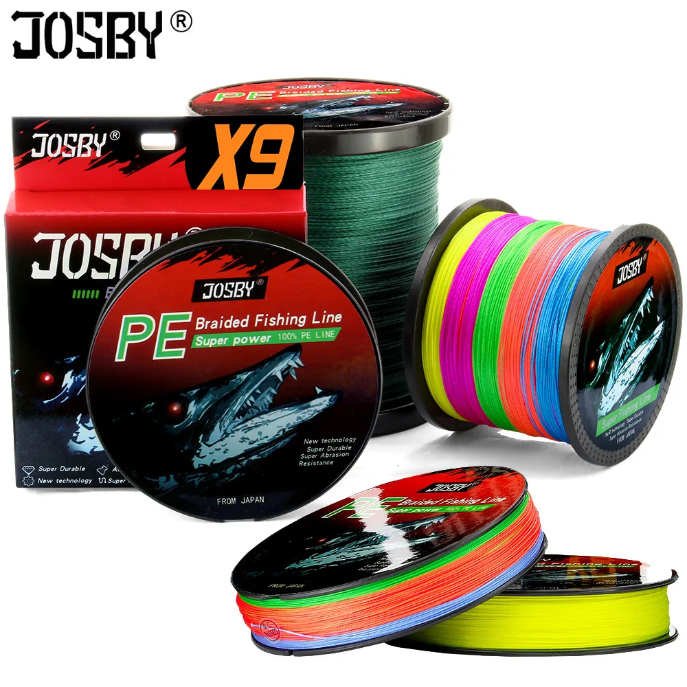 JOSBY 9 нитей Карп рыболовная леска Pesca плетеный провод Peche спиннинг Multifilamento Fly шнур