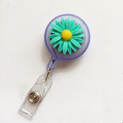 В форме хризантемы выдвижной брелок для ключей Для женщин девочек медсестры