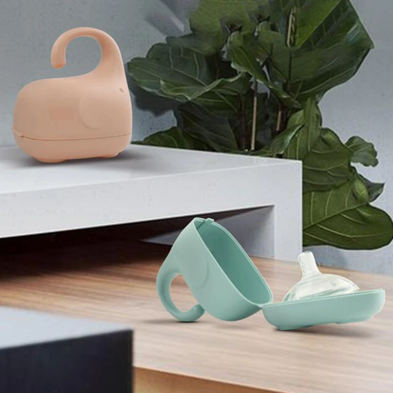 

Portable PP Baby Pacifier Box Container Elephant-Shaped Dustproof Pacifier Holder Case Nipple Snack Travel Storage Stroller