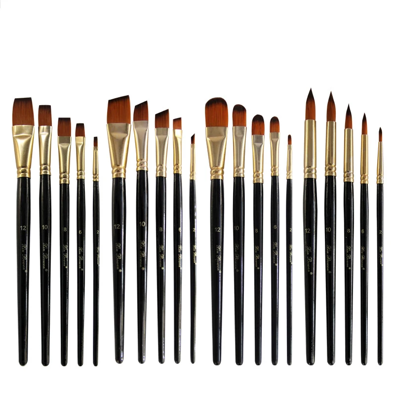 5 шт./компл./набор кисть для рисования нейлоновая волос сделай сам акварельная