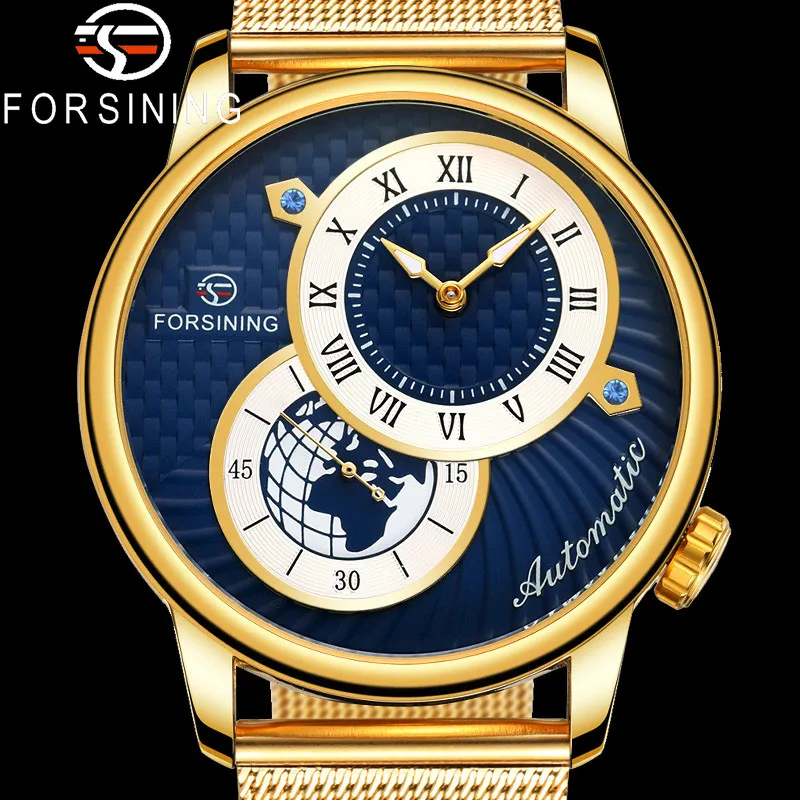 FORSINING автоматические механические наручные часы военные спортивные мужские