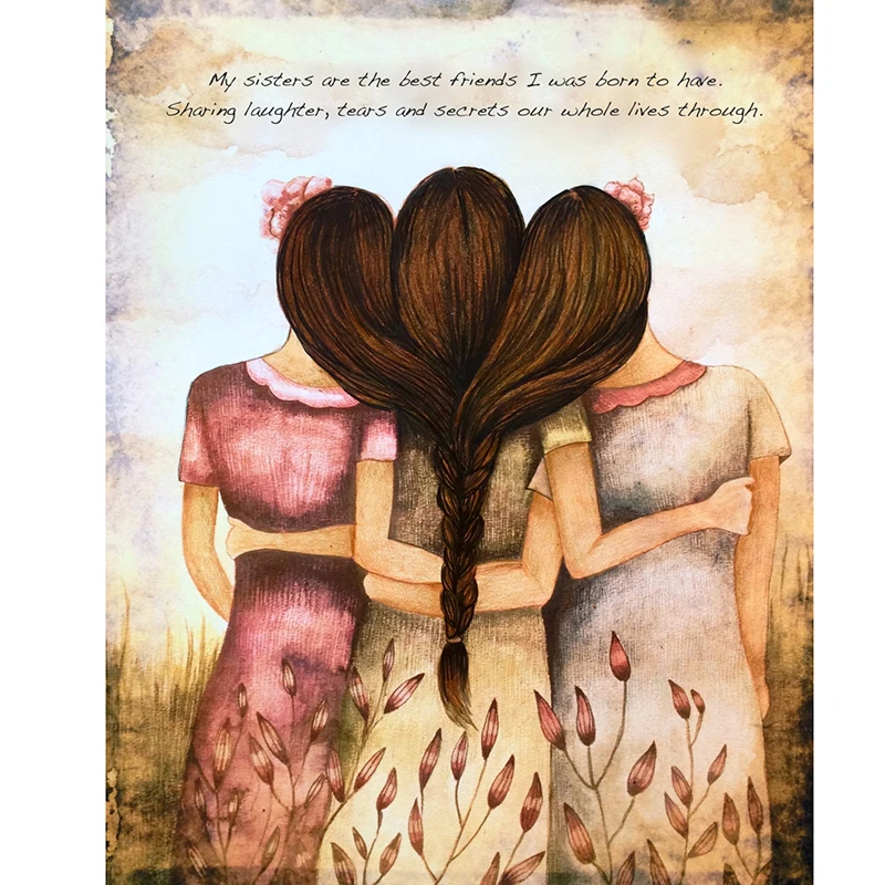 Daimond картина три сестры Лучшие Друзья полный дрель 5D алмазные Стразы Вышивка