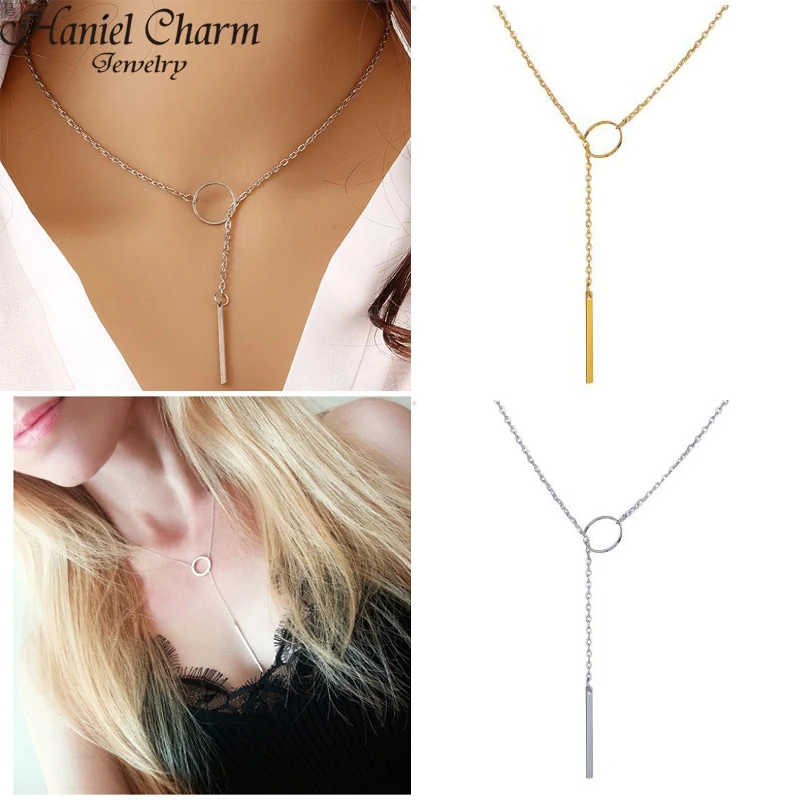 

Aesthetic Stainless Steel Necklaces For Women Korean Pendant Charm Choker Necklace For Woman Fashion Jewelry 2021