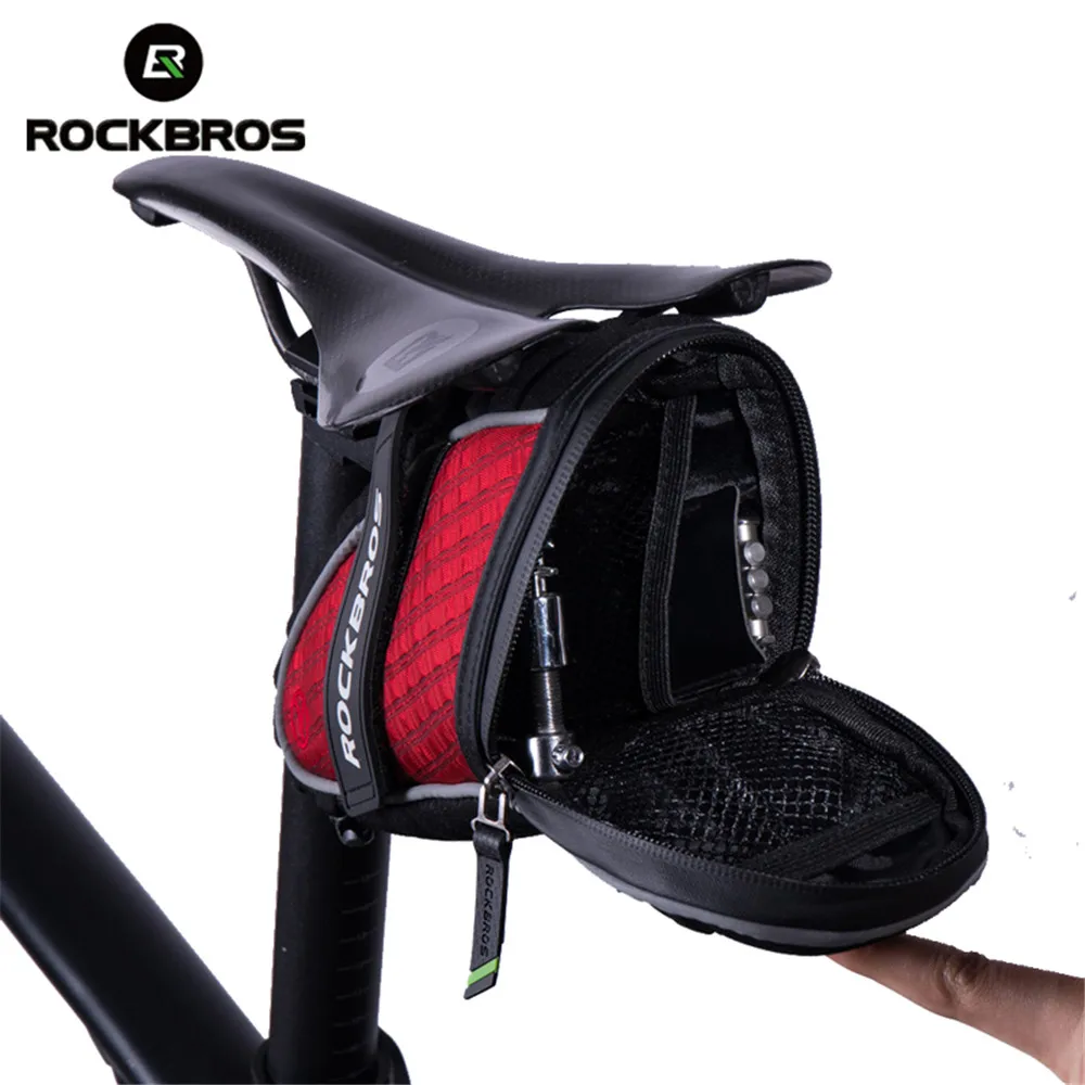 ROCKBROS 3D Shell Rainproof Bike Bag Reflective Shockproof Bicycle Cycling Rear Saddle Seatpost MTB Accessories | Спорт и