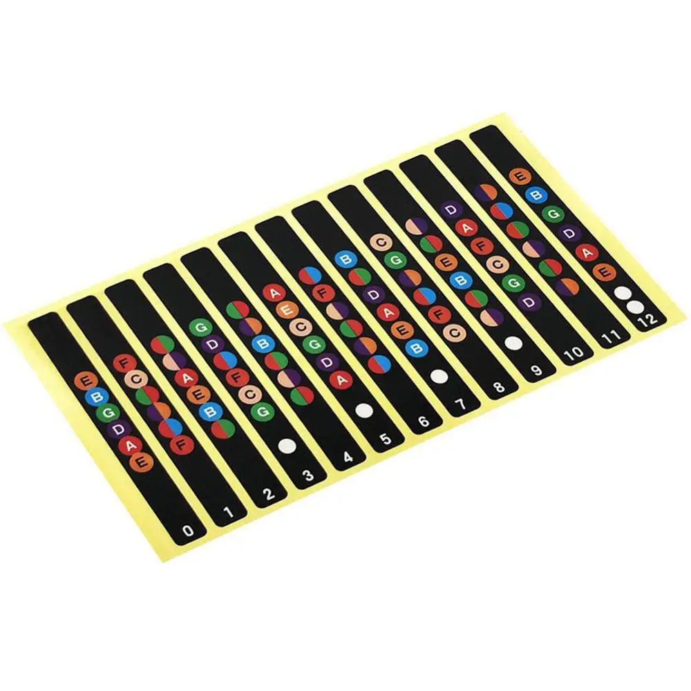 Гитарная наклейка акустической гитары гриф Примечания карта 6 строка