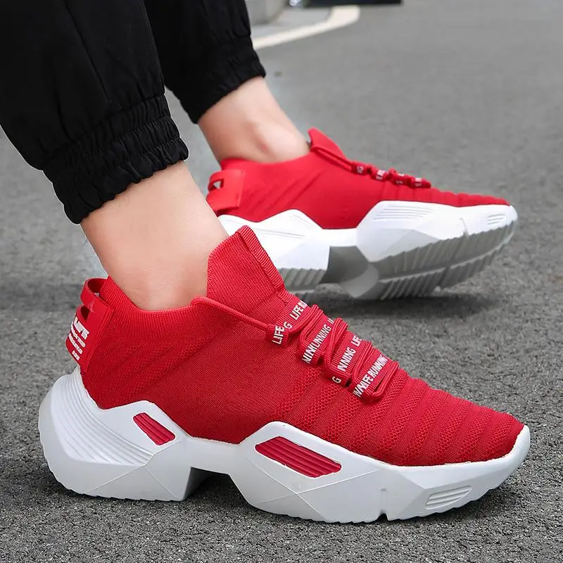 

2021Super Quality Men Running Men Shoes Summer Flying Woven Foreign Trade Explosion Breathable Mesh Fashion Outdoor Sports Shoes