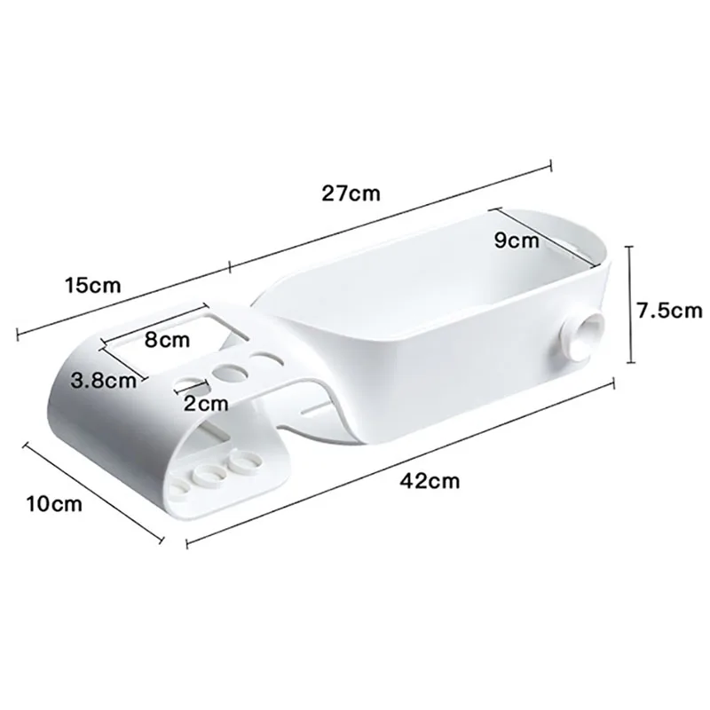 

Wall-Mounted Storage Rack Shampoo Cosmetic Towel Holder Toothbrush Rack Bathroom Shelf Toilet Household Bathroom Accessories