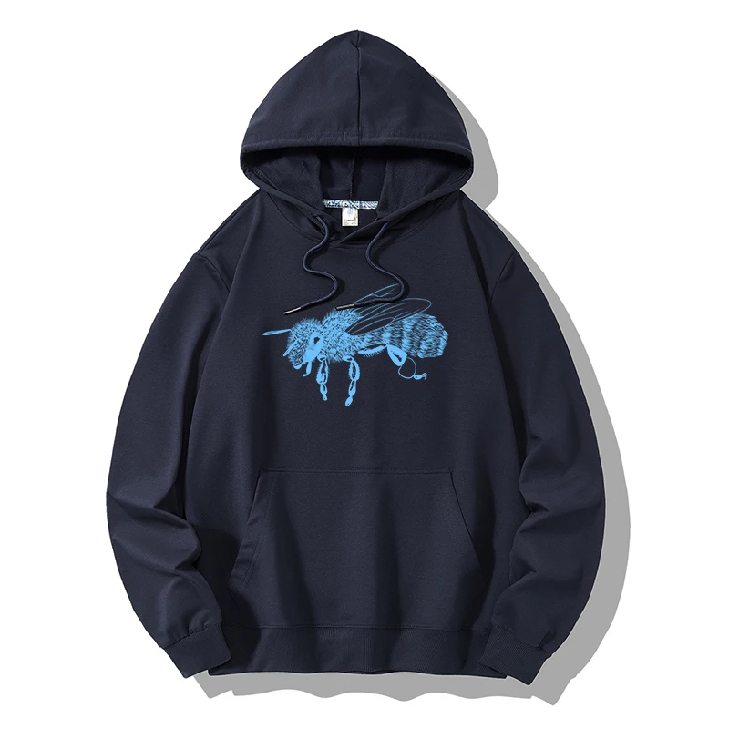 

Funny Hip Hop Sweatshirt Clothing Streetwear Hoodie Sweatshirts Men Top Anime Hoodies Clothes Harajuku Bee Print Hoodies Unisex