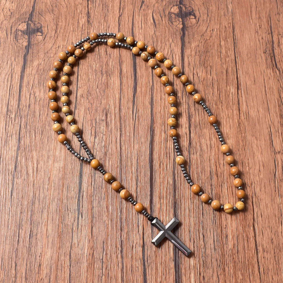 Ожерелье из натурального камня для женщин и мужчин католический Христос четки