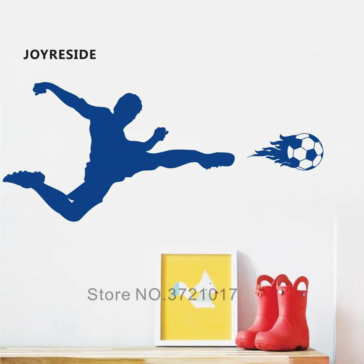 Настенные наклейки для мальчиков с изображением футбольного футбола домашние