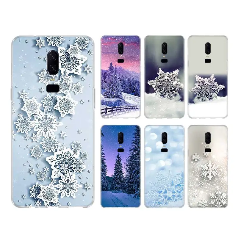 

Winter Snow Flowers Soft TPU Full Protection Luxury Bumper Case For OnePlus 9 Pro OnePlus 9R OnePlus9 Cover