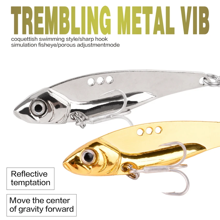 Metal Vib Blade Lure 7/10/12/14/15/18/25G Sinking Vibration Baits Vibe for Bass Pike Fishing Blue Silver Gold Pink Green Lures