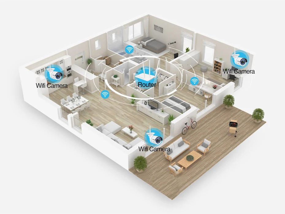 Techege, HD 1080 P, аудио, беспроводная, проводная, ночное видение, уличная, Wifi, IP камера, 2MP, CCTV камера, слот для sd-карты, Макс. 64G w, бесплатный адаптер