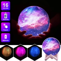 16 colors led galaxy moon lamp 3d printing star night light remote control childrens room table lamps child bedroom decoration