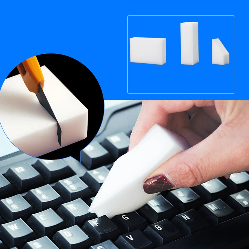 

10PCS White Sponge Eraser Melamine Cleaner Multi-Functional Kitchen Dish Bathroom Cleaning Tools Sponge