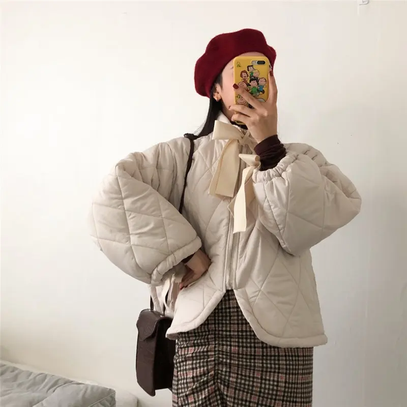 Горячая Распродажа милая теплая женская бежевая верхняя одежда высокого