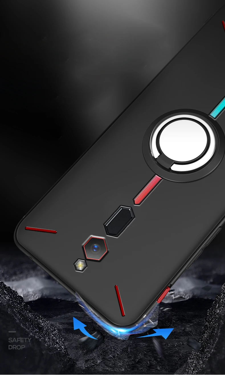 Чехол с кольцом держателем на палец для ZTE nubia Red Magic 3 3S NX629J NX619J|Бамперы| |