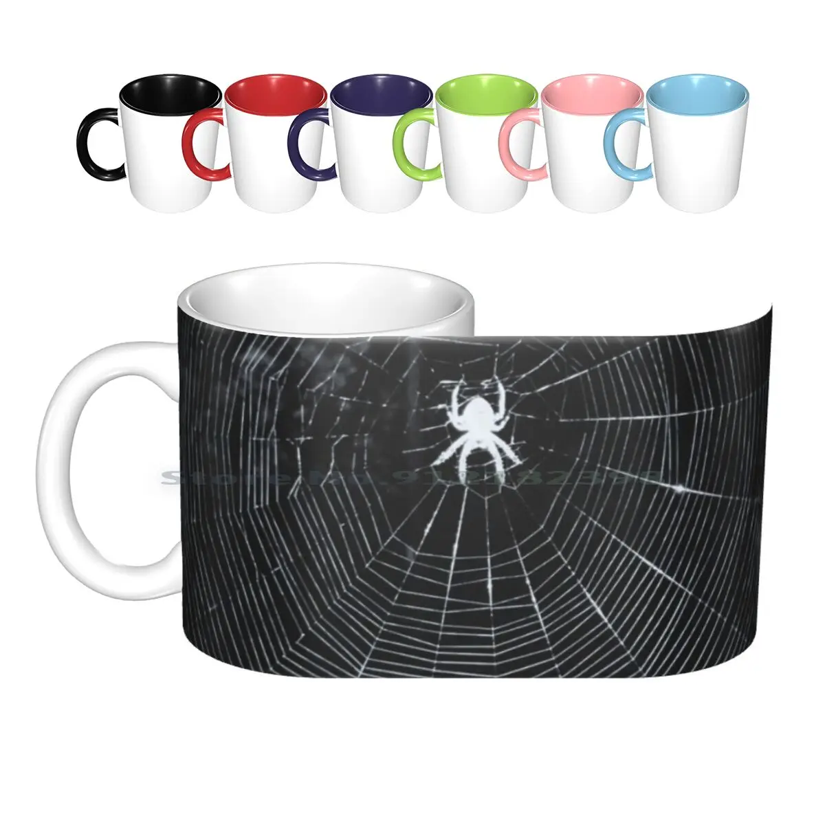 

Керамические кружки Charlotte's Web, кофейные чашки, кружка для молока, чая, паук, паутина, паук, паук, свадебный дизайн, жуткая черно-белая паутина н...