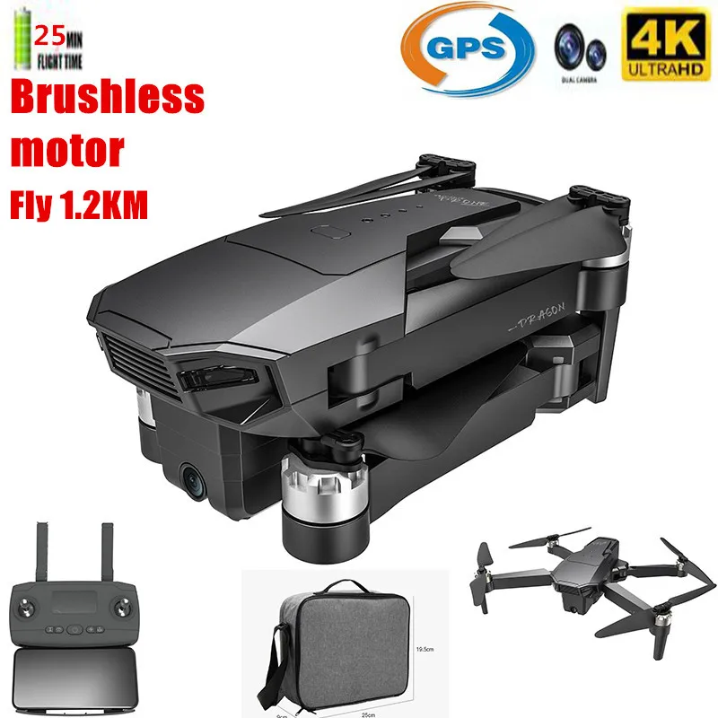 

Professional Double GPS 4K ESC HD Camera Drones WIFI FPV Brushless Motor Helicopter Gesture Control Foldable Helicopter
