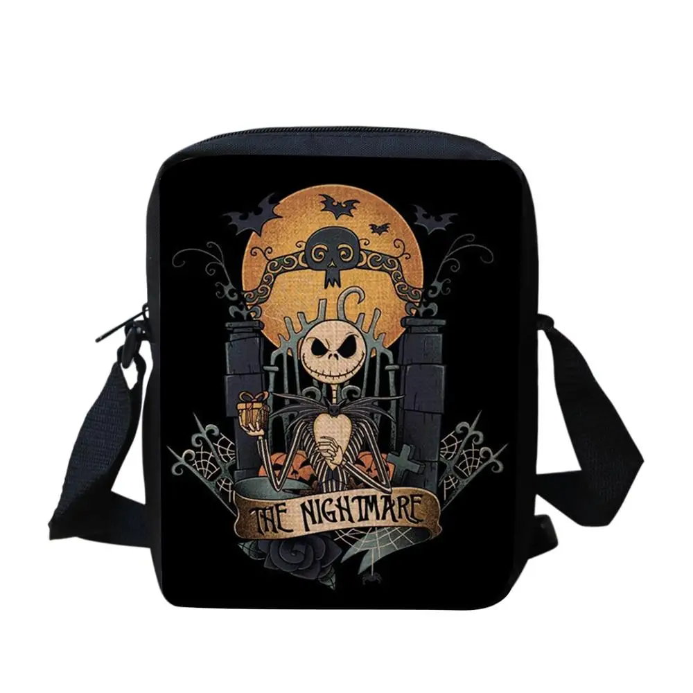 ELVISWORDS Jack Skellington женские сумки мессенджеры Кошмар перед Рождеством через плечо