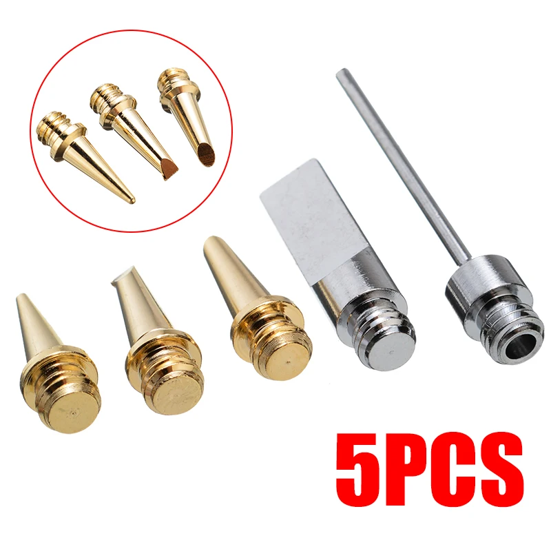 5 шт. медные насадки для паяльника аккумуляторные газового сменный сварочный