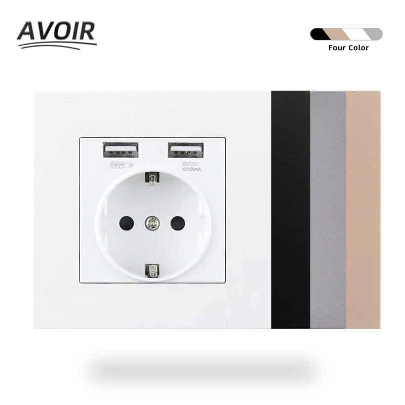 

USB-розетка с двумя Usb-портами 86, 110 В, 250 В