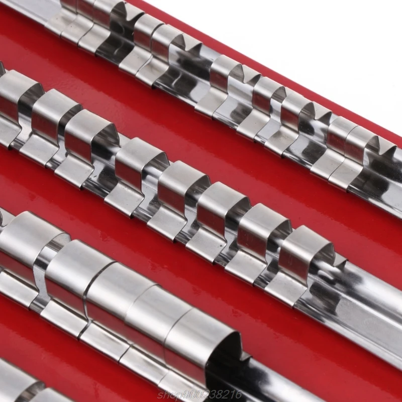 

80pcs/40pcs Socket Tray Rack 1/4", 3/8", 1/2" inch Snap Rail Tool Set Organizer M09 21 Dropshipping