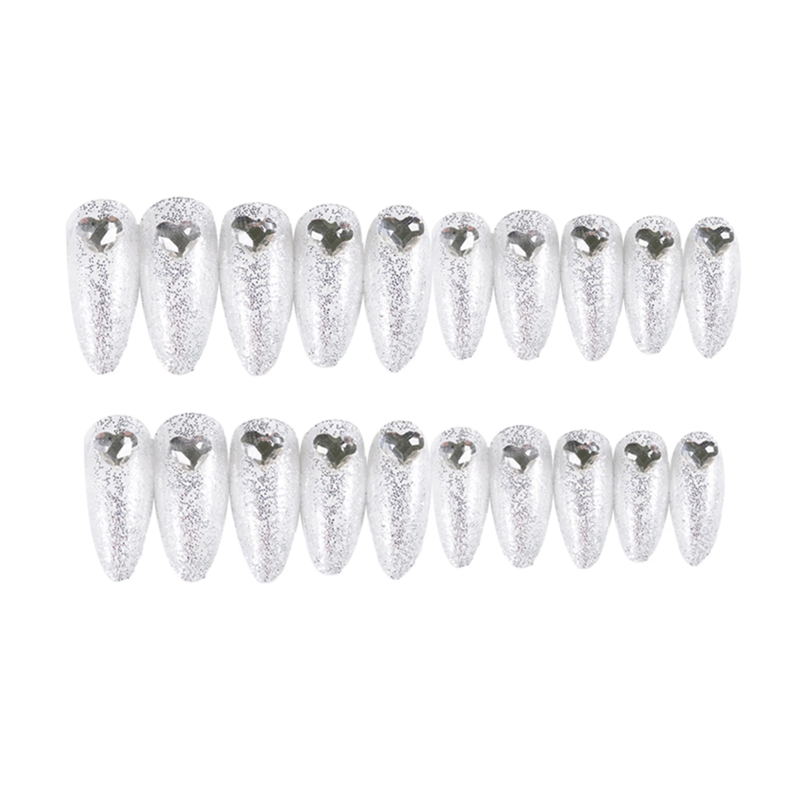 

Adhesive Nail Beauty Deocr with Heart Shaped Rhinestone Detachable Attractive Fashion Glue Stype for Wedding Party