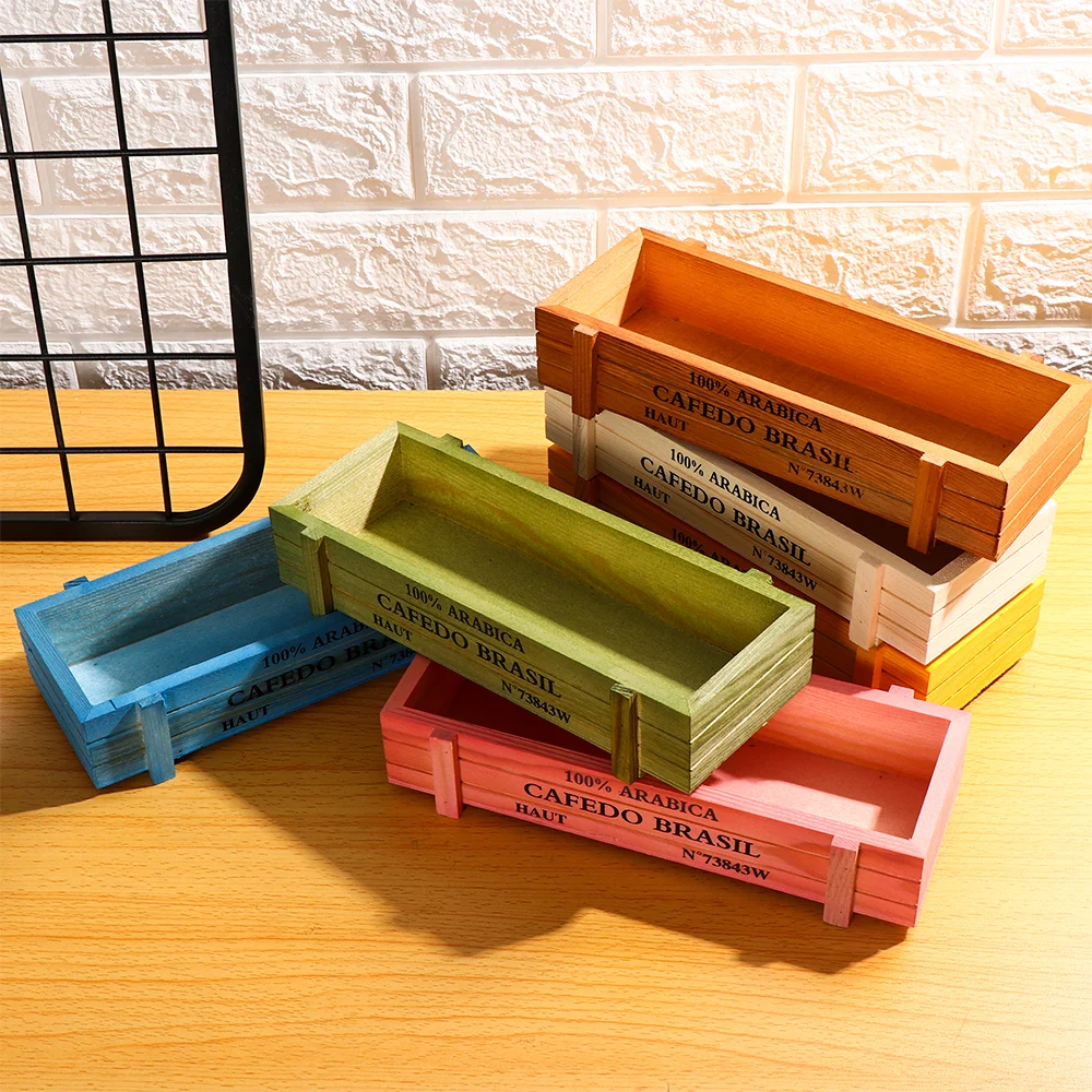 Горшок из натурального дерева для украшения сада декоративные горшки коробки