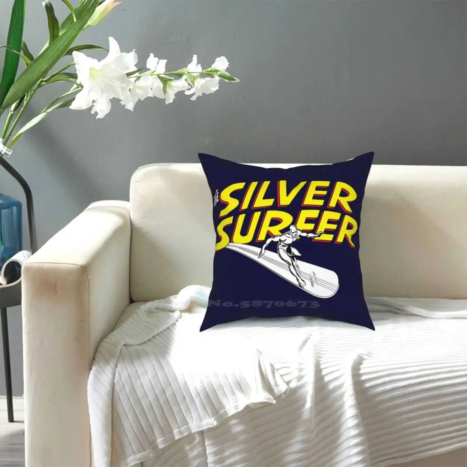 Классический чехол V2 для подушек украшение дома в спальню серебряный