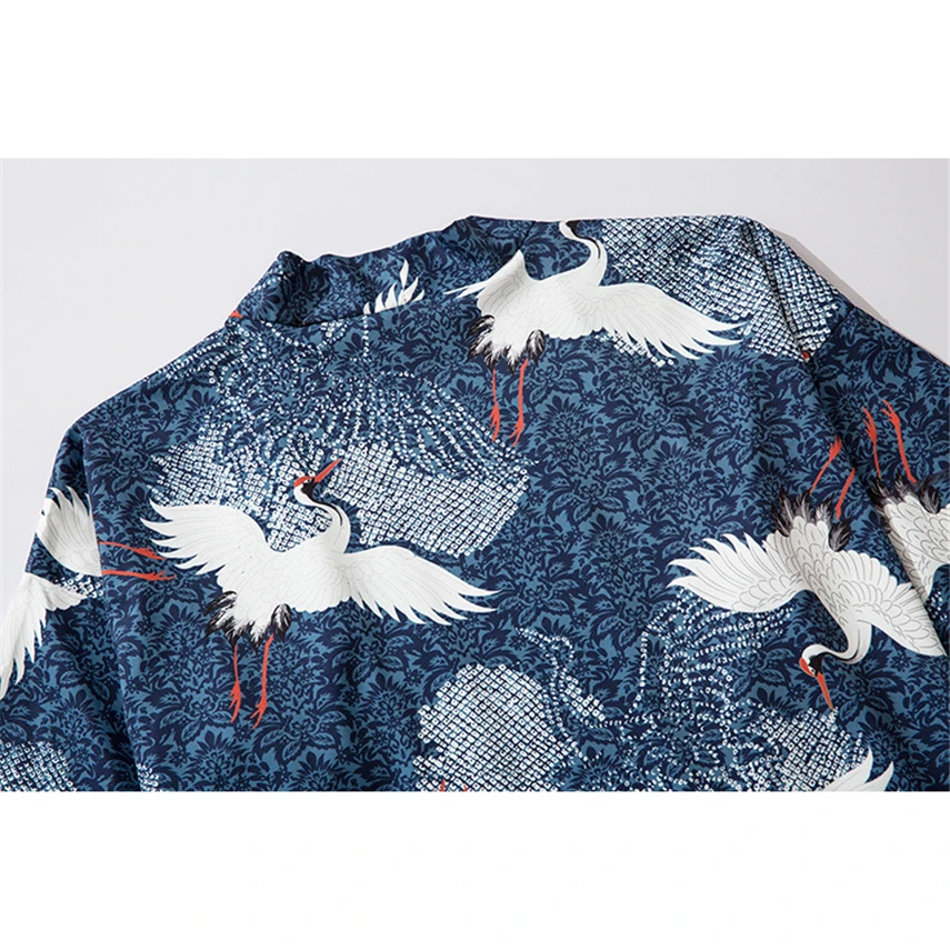 

Japanese Print Streetwear Samurai Harajuku Kimono Cardigan Adult Plus Size Asian Traditional Style Fashion Retro Casual Yukata