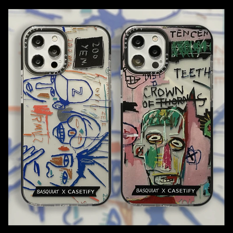 

INS Street Graffiti Oil Painting Phone Case For iPhone 13 12 11 Pro Max XR X XS Max 7 8 Plus Cases Soft Shockproof Silicon Cover