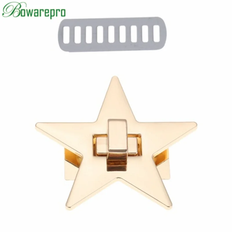 Glod Bowarepro звезда металлическая DIY застежка Поворотный замок для сумки на плечо аксессуары для дамских сумочек высокого качества 1 шт - Цвет: Glod