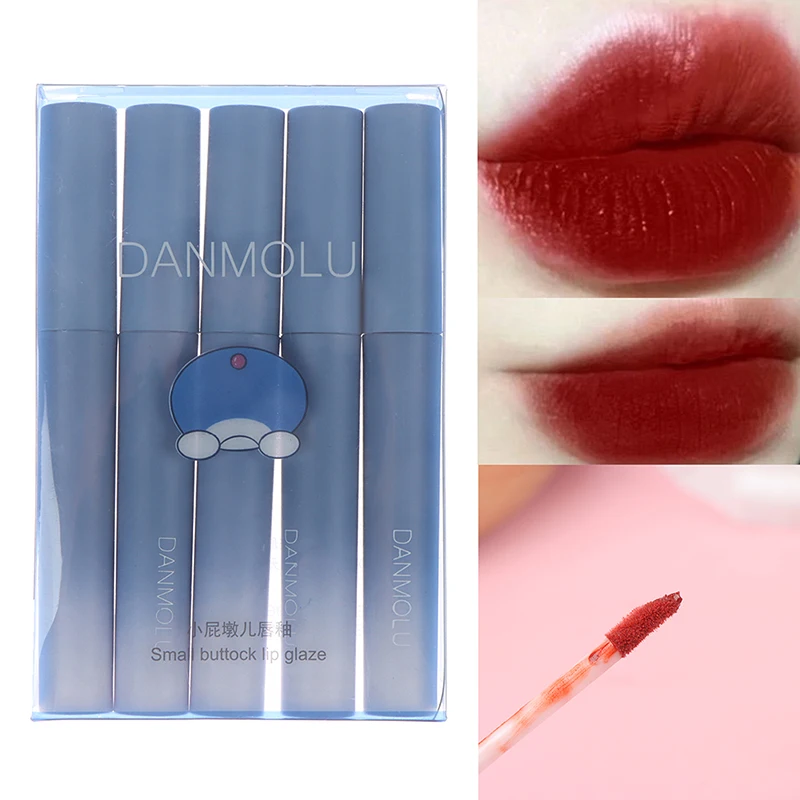 

5Pcs Lipstick Set Matte Velvet Mist Lip Glaze Waterproof Long Lasting Lip Gloss Cosmetic