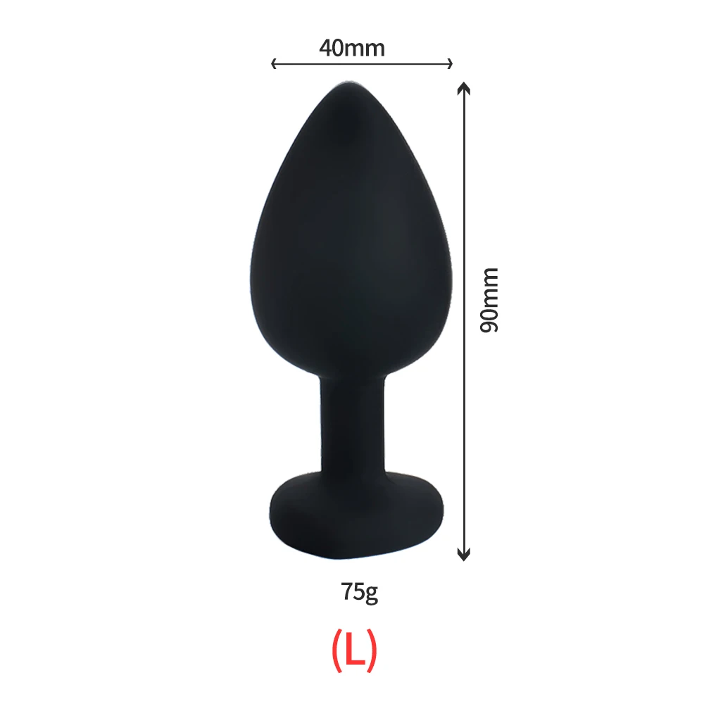 Анальная пробка секс-игрушки 100% силиконовая тренажер для пар сердце кристалл