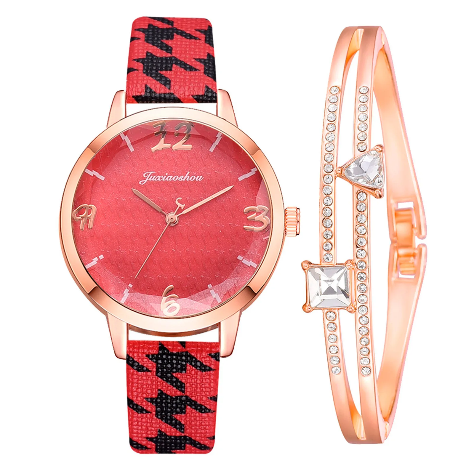 

Women fashion watches 2021 Trend Simplicity Casual exquisite Dial fashion Strap Women's Quartz Watch Gift Watch Free Bracelet
