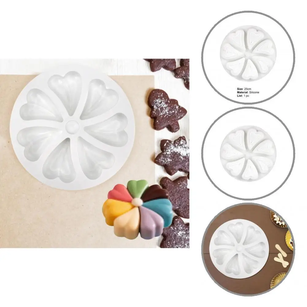 

Cake Mold Easy to Use Fondant Mold Portable Heat-resistant Convenient Eco-friendly Silicone Fondant Mold