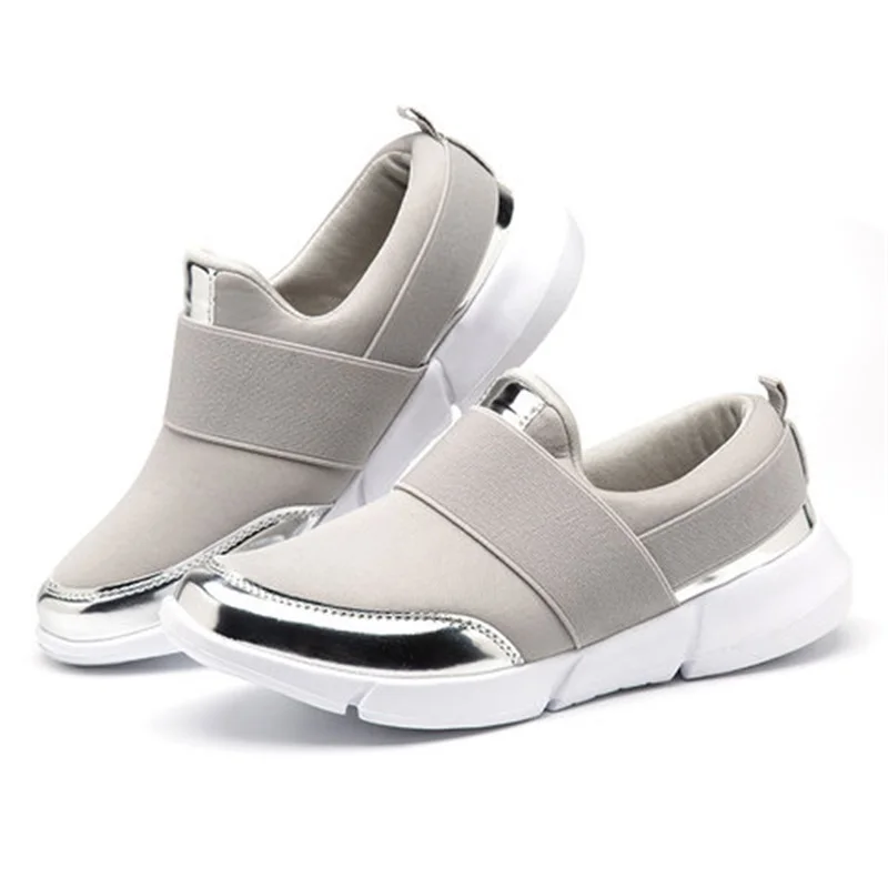 Женские Дышащие туфли без шнуровки мягкие повседневные на плоской