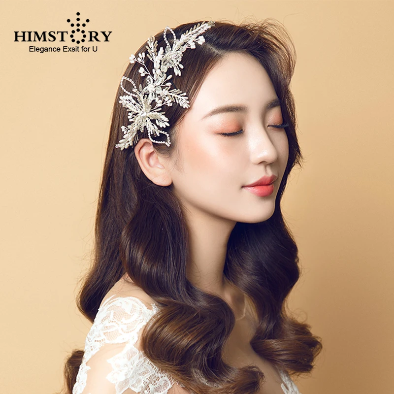 

HIMSTORY New Design Handmade Haircomb Headwear Jewelry Eleagance Bride Wedding Hairpins Party Evening Dress Hair Accessories