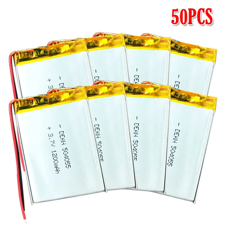 50pcs 1200 мАч 3,7 в 504055 литий-полимерный литий-ионный аккумулятор для mp4 mp5 gps DVR Bluetooth динамик игрушка Lipo ячейка - Цвет: 50pcs