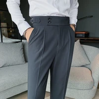 mens suit pants spring suit pants fashion casual slim business suit pants mens wedding party work pants classic large size 36