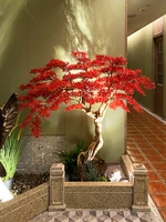 flower house new product simulation red maple indoor dry landscape ornament japanese dry landscape living room decoration plant