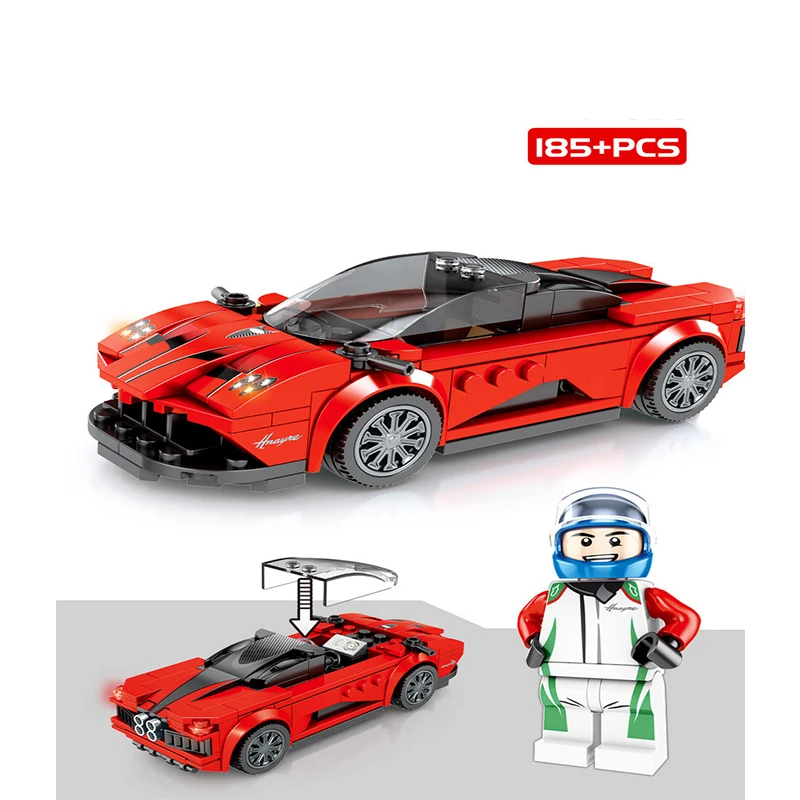 2021 новая модель 185 шт. гоночная строительство кирпич высокотехнологичные