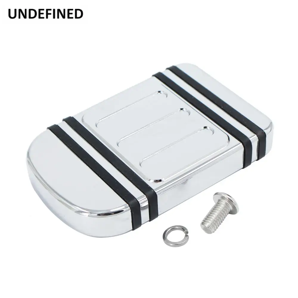 

Chrome Motorcycle Brake Pedal Pad Cover Aluminum Foot Pegs For Harley Touring Electra Glide FLH Softail Heritage FLST Dyna Trike