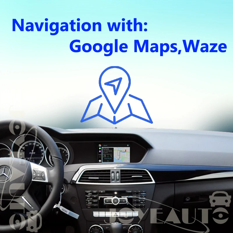 Joyeauto wifi беспроводной Apple Carplay Android авто зеркало A B C E G GL ML класс для Mercedes NTG4.5 4,7 автомобиль играть Airplay iOS 13
