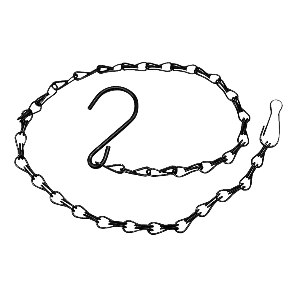 

Цепочка с черным покрытием для цветов, подвесная цепь для корзины, декоративное украшение для сада и дома