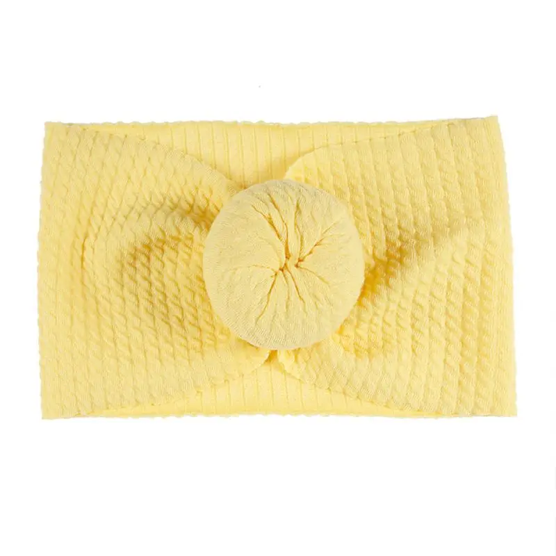

null 6Pcs/Set Baby Girls Lovely Knotted Ball Donuts Hairband Elastic Wide Headband Stretch Bandanas Turban Headdress Clothing