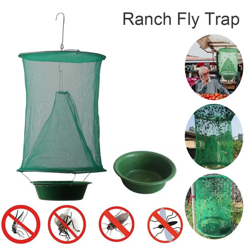 

1/2/4/10PCS Pest Trap Insert Control Reusable Hanging Fly Catcher Killer Flies Flytrap Zapper Cage Net Trap Garden Supplies