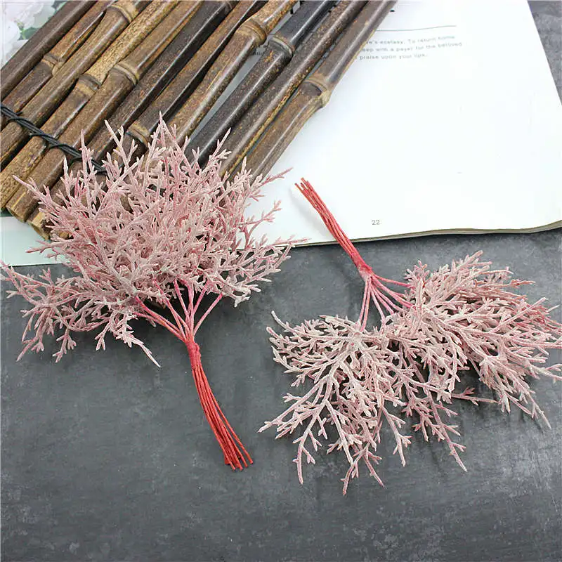 red 10 пьезы растений искусственно баратас хохас де Navidad jarrones para Decoracion del hogar Accesorios nupciales de la boda de - Color: red